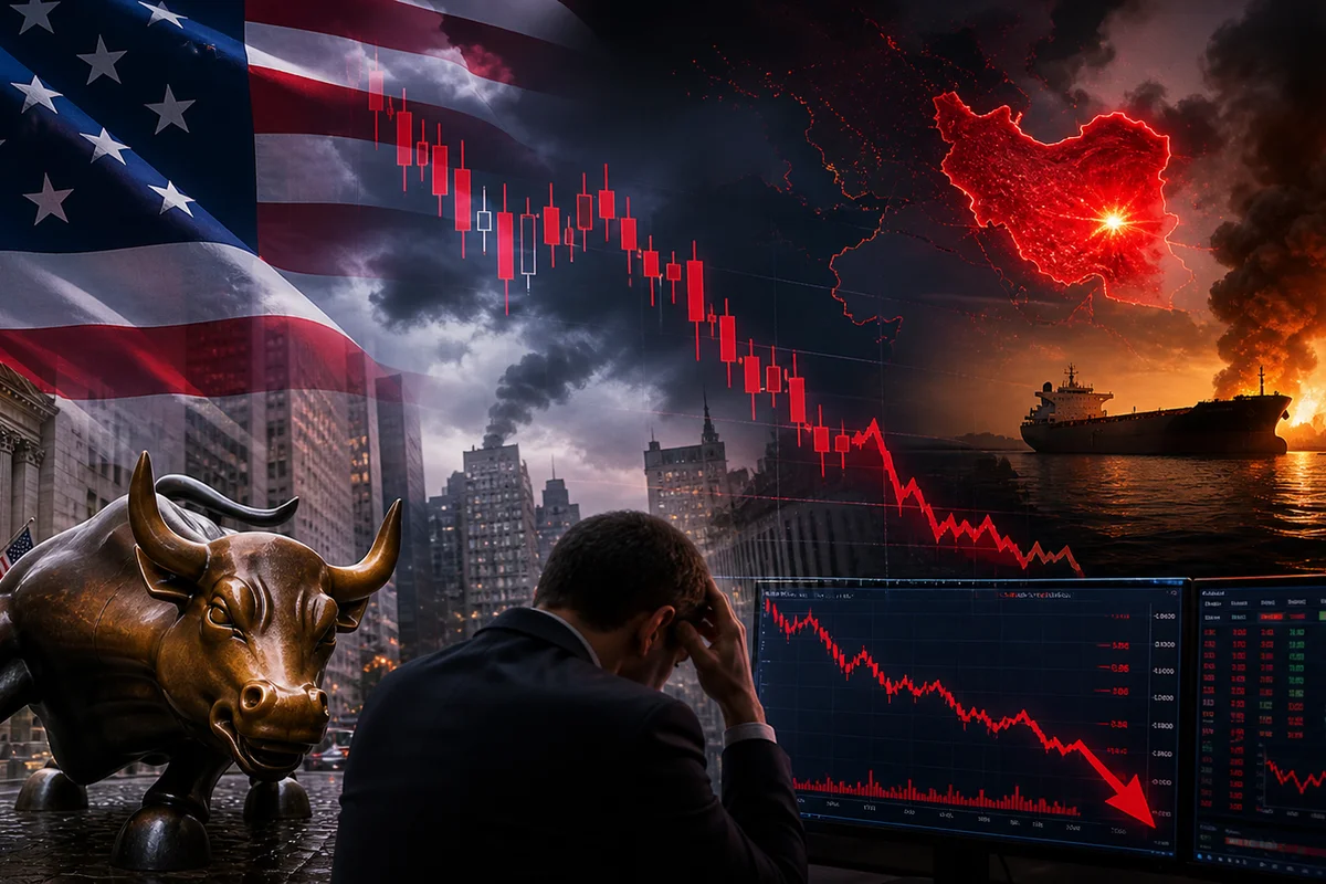 Dow, S&P - financial news illustration