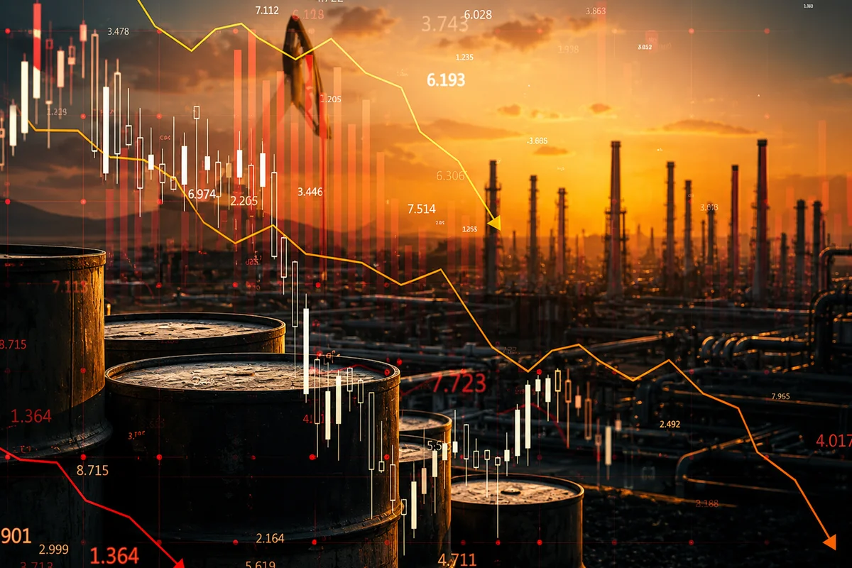 Crude Oil - financial news illustration