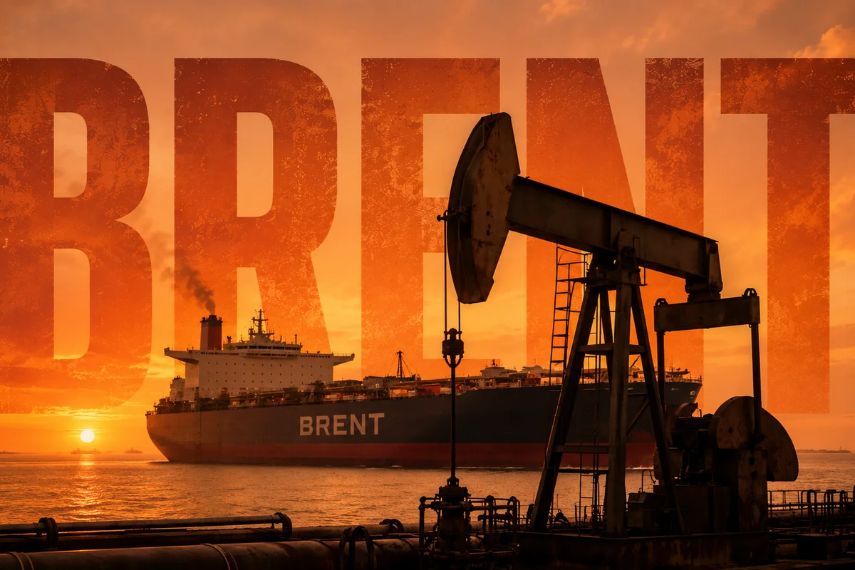 Brent Crude Oil - financial news illustration