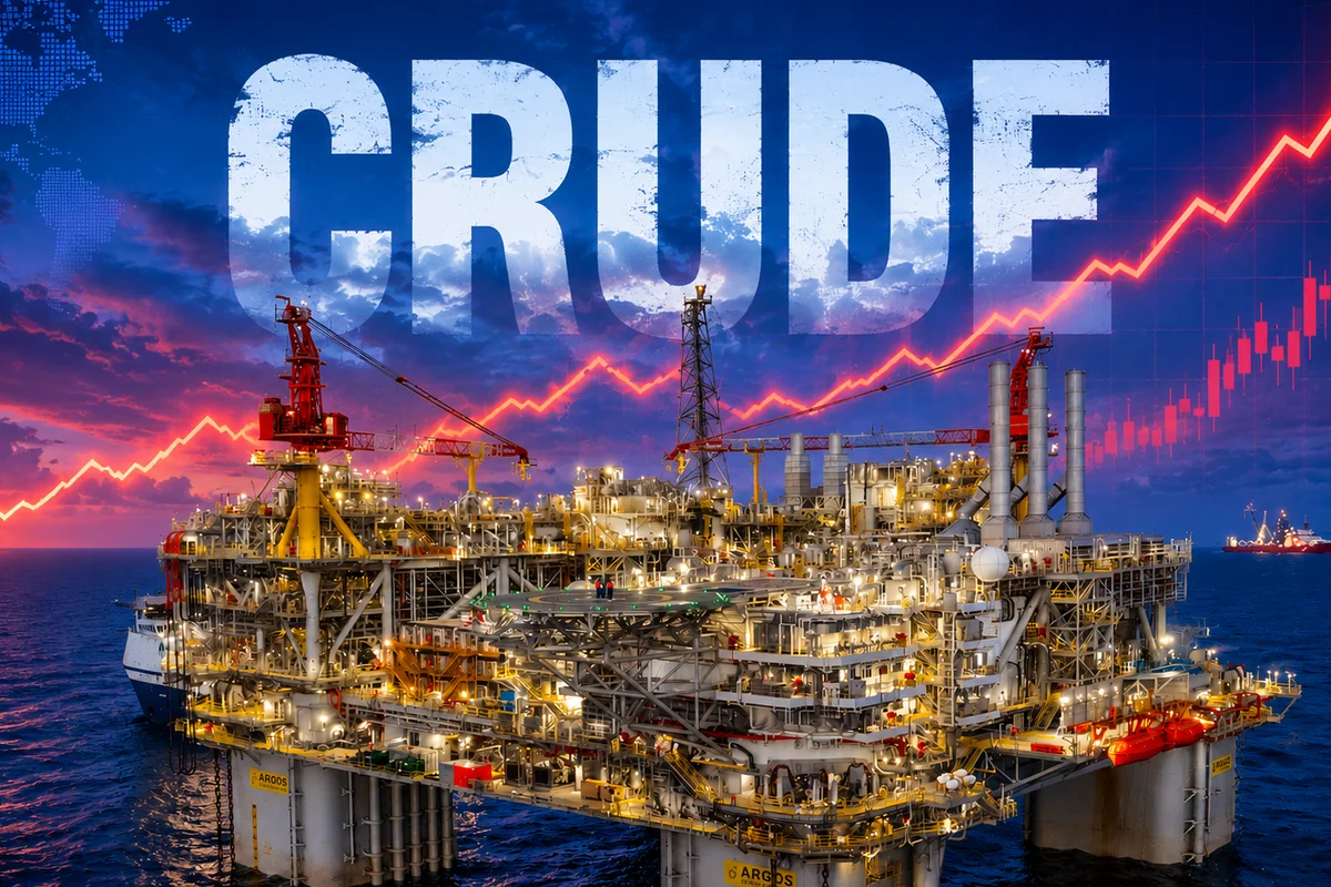 Crude Oil - financial news illustration