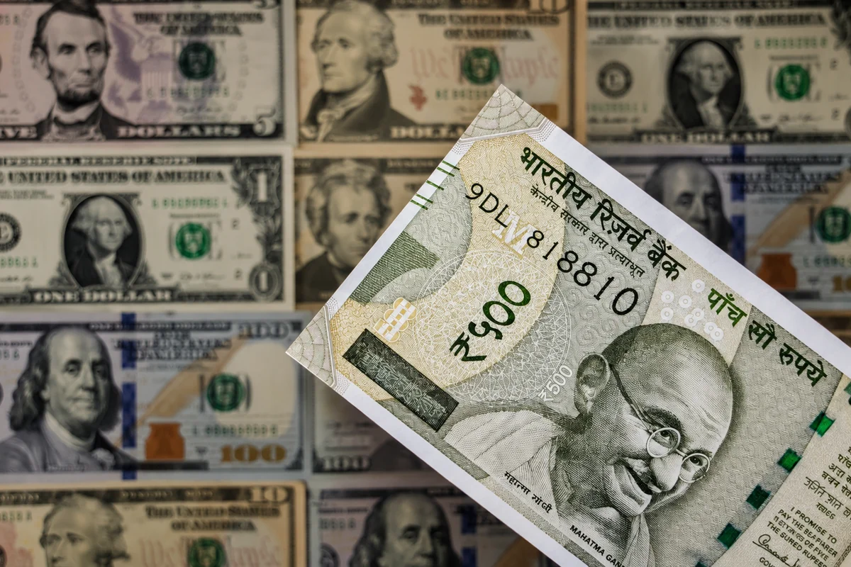 INR/USD - financial news illustration