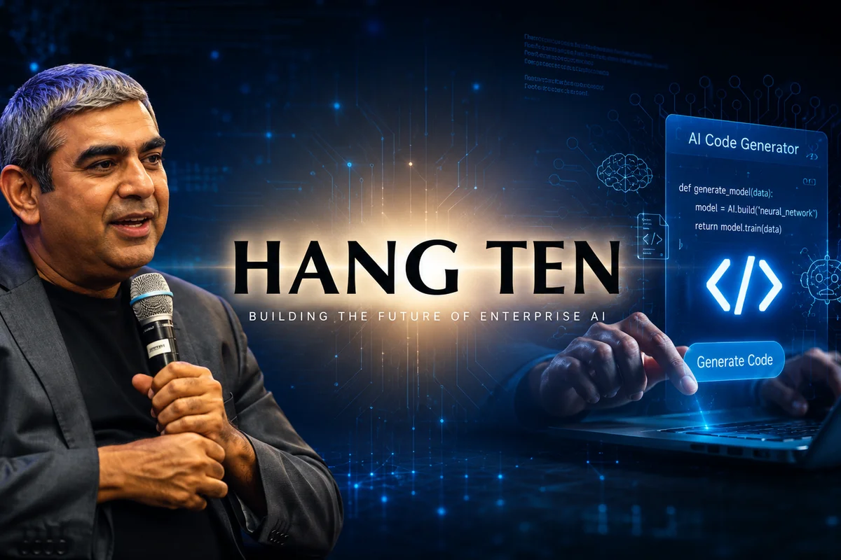 Former Infosys CEO Vishal Sikka Secures $32 Million for AI Startup Hang Ten Systems