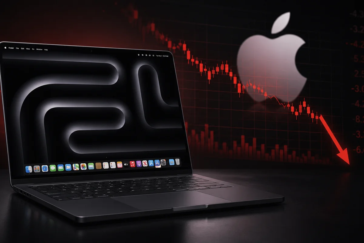 Apple - financial news illustration