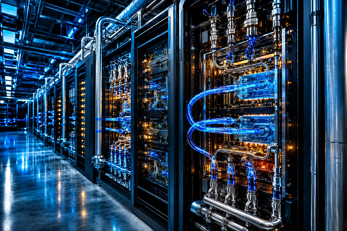 AI Data Center - global financial news illustration