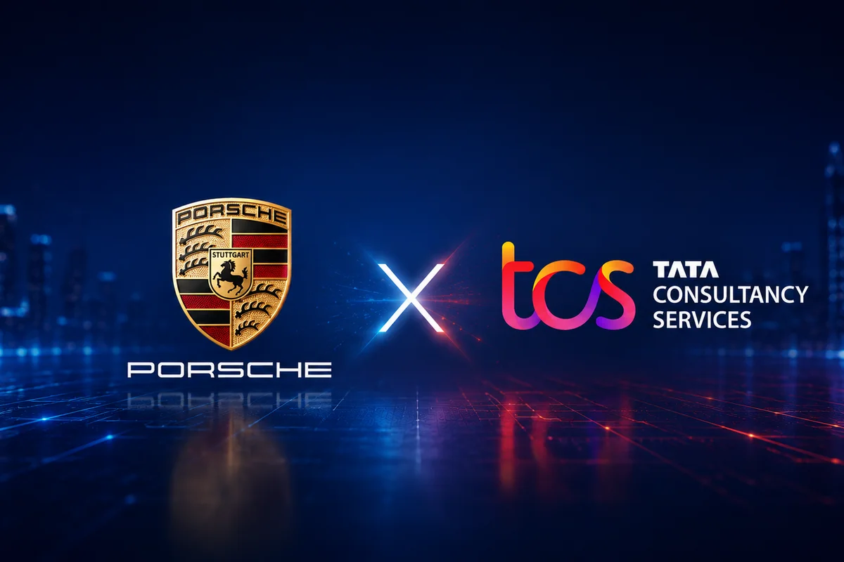 TCS x PORSCHE - stock market news illustration