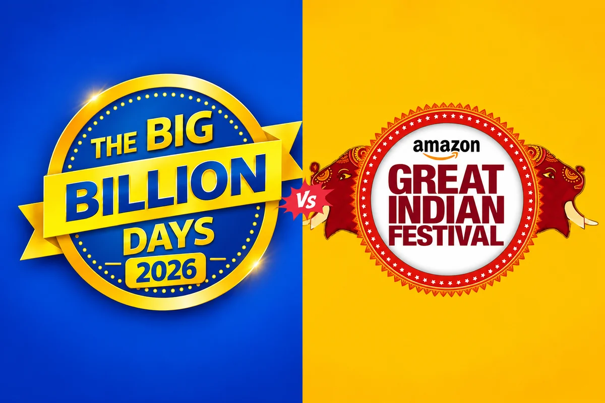 Amazon Great Indian Festival vs Flipkart Big Billion Days - market analysis illustration