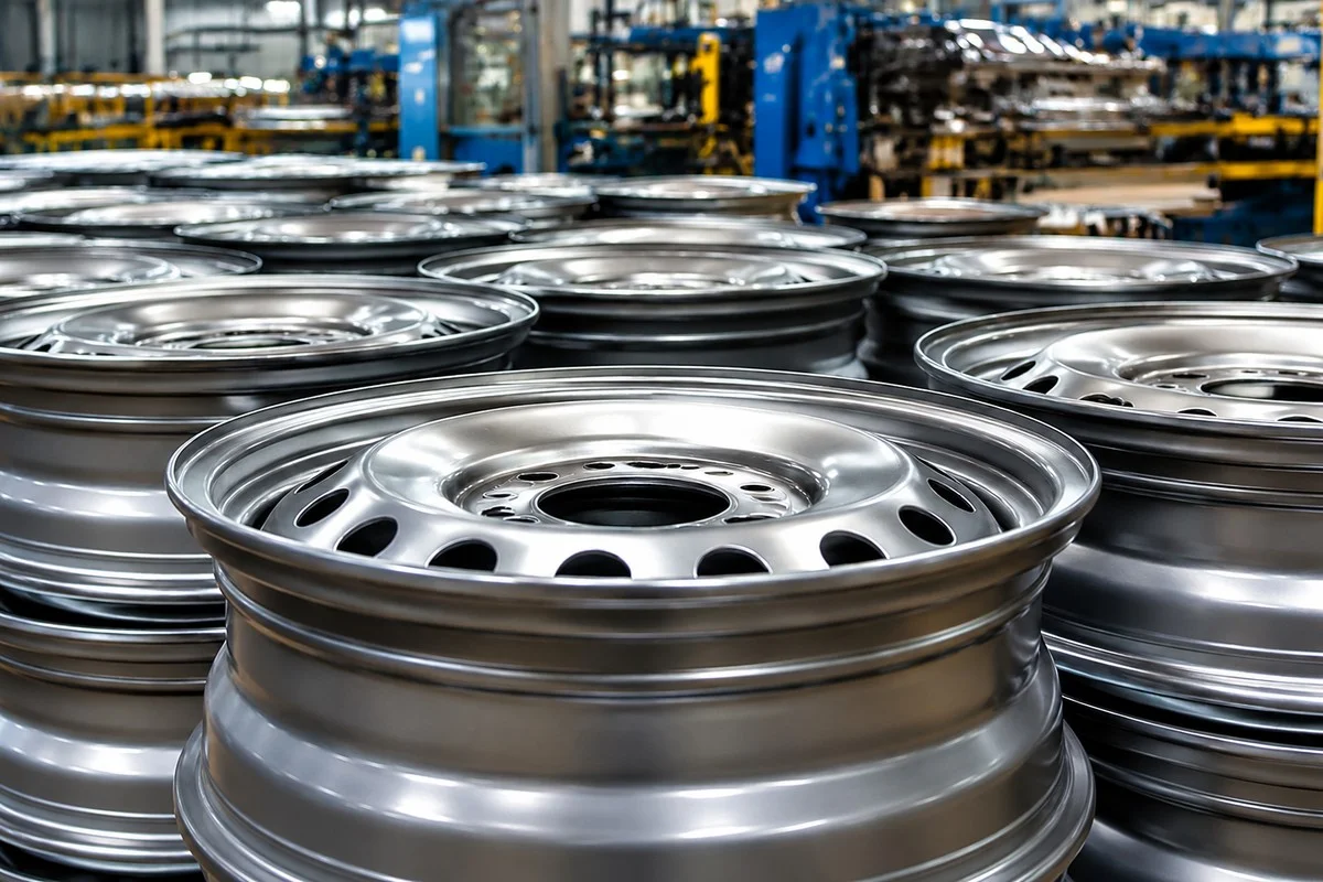 Steel Strips Wheels - financial news illustration