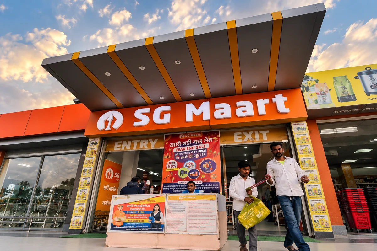 SG Mart - stock market news illustration