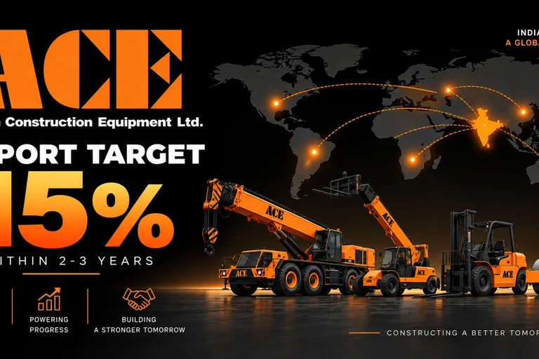 ACE Construction Equipment targets 15% of revenue from exports in 2-3 years
